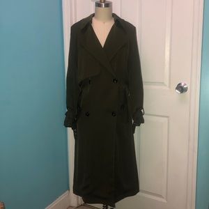 Dark Green classic Trench Coat